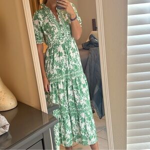 Max Studio Green Floral Maxi Dress